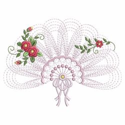 Rippled Rose Fans 04(Lg) machine embroidery designs