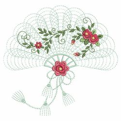 Rippled Rose Fans 09(Md) machine embroidery designs