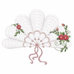 Rippled Rose Fans 10(Md) machine embroidery designs