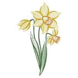 Daffodils 02(Lg) machine embroidery designs