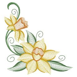 Daffodils 10(Lg) machine embroidery designs