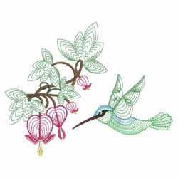 Rippled Hummingbirds 2 02(Lg) machine embroidery designs