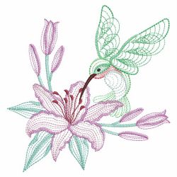 Rippled Hummingbirds 2 04(Lg) machine embroidery designs