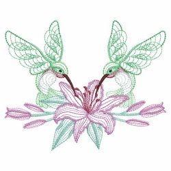Rippled Hummingbirds 2 05(Lg) machine embroidery designs