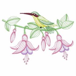 Rippled Hummingbirds 2 11(Md) machine embroidery designs