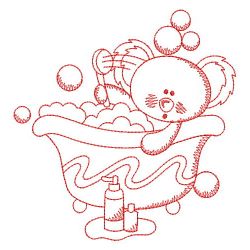 Redwork Bath Time Cuties(Lg) machine embroidery designs