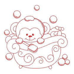 Redwork Bath Time Cuties 07(Sm) machine embroidery designs