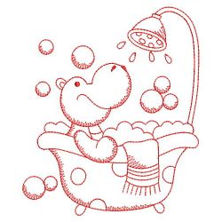 Redwork Bath Time Cuties 08(Lg) machine embroidery designs