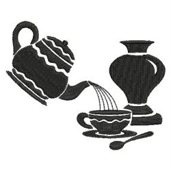 Tea Time Silhouettes 06 machine embroidery designs