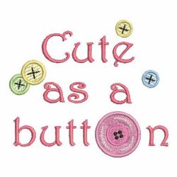 Cute As A Button 14 machine embroidery designs