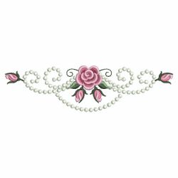 Pearl Roses Borders 2 02(Sm) machine embroidery designs