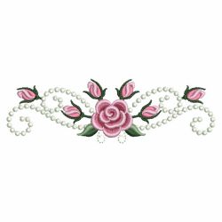 Pearl Roses Borders 2 06(Sm) machine embroidery designs