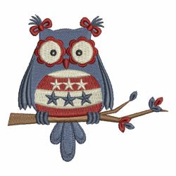 Patriotic Owls machine embroidery designs