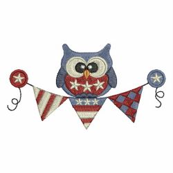 Patriotic Owls 05 machine embroidery designs