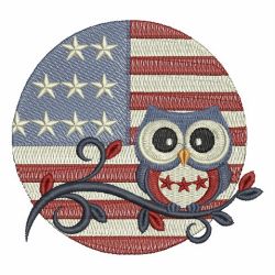 Patriotic Owls 07 machine embroidery designs