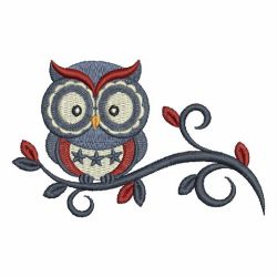 Patriotic Owls 10 machine embroidery designs