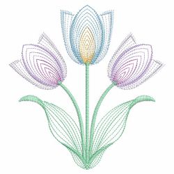 Vintage Tulips(Md) machine embroidery designs