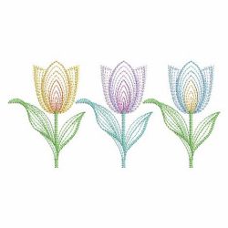 Vintage Tulips 03(Lg) machine embroidery designs