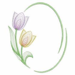 Vintage Tulips 04(Md) machine embroidery designs