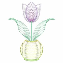 Vintage Tulips 05(Md) machine embroidery designs