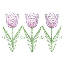 Vintage Tulips 08(Md) machine embroidery designs