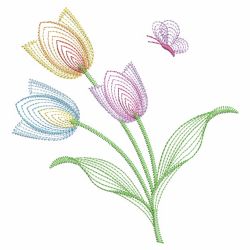 Vintage Tulips 10(Lg) machine embroidery designs