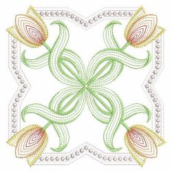 Vintage Tulips 12(Md) machine embroidery designs