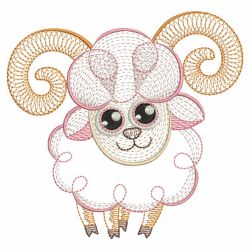 Rippled Baby Animals 3 10(Md) machine embroidery designs