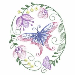 Rippled Butterflies 5(Lg) machine embroidery designs