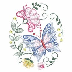 Rippled Butterflies 5 09(Sm) machine embroidery designs