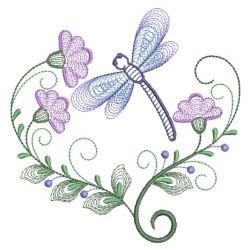 Rippled Dragonflies 3 08(Lg) machine embroidery designs