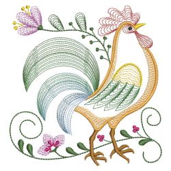 Rippled Rooster And Hen(Sm) machine embroidery designs