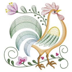 Rippled Rooster And Hen(Sm) machine embroidery designs