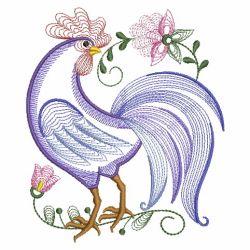 Rippled Rooster And Hen 02(Lg) machine embroidery designs