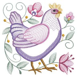 Rippled Rooster And Hen 03(Lg) machine embroidery designs