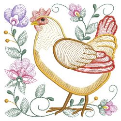 Rippled Rooster And Hen 10(Md) machine embroidery designs