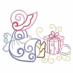 Curly Christmas Sunbonnets 03(Md) machine embroidery designs