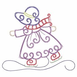 Curly Christmas Sunbonnets 04(Lg) machine embroidery designs