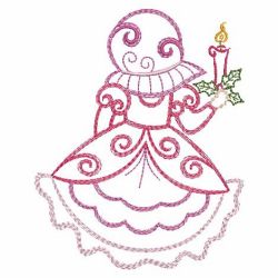 Curly Christmas Sunbonnets 08(Lg) machine embroidery designs