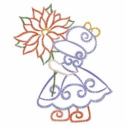 Curly Christmas Sunbonnets 09(Md) machine embroidery designs