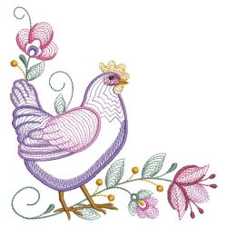 Rippled Rooster And Hen 2 04(Sm) machine embroidery designs