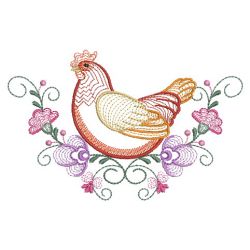 Rippled Rooster And Hen 2 07(Sm) machine embroidery designs