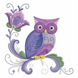 Rosemaling Owl 02 machine embroidery designs