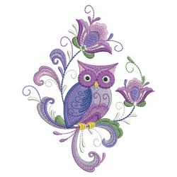 Rosemaling Owl 04 machine embroidery designs