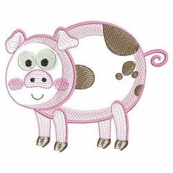 Rippled Farm Animals 05(Lg) machine embroidery designs