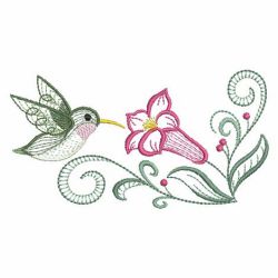 Rippled Hummingbirds 3 05(Lg) machine embroidery designs