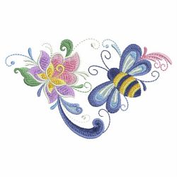Rosemaling Bee 04 machine embroidery designs