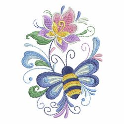 Rosemaling Bee 05 machine embroidery designs