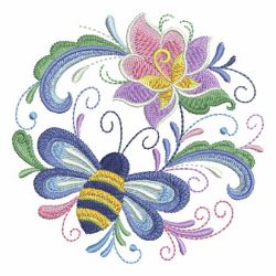 Rosemaling Bee 07 machine embroidery designs