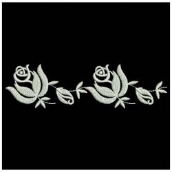 White Work Roses 4 11(Lg) machine embroidery designs